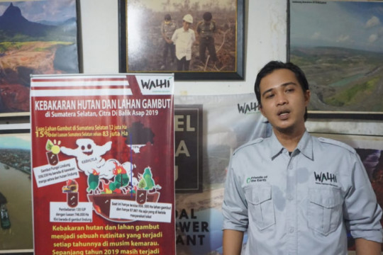 Executive Director of Walhi South Sumatra and Coordinator of Simpul Jaringan Pantau Gambut - South Sumatra ©Malinda